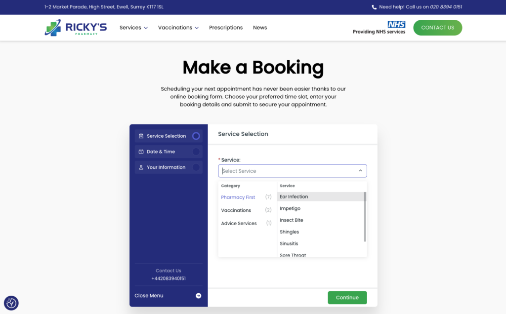 Amelia Booking System