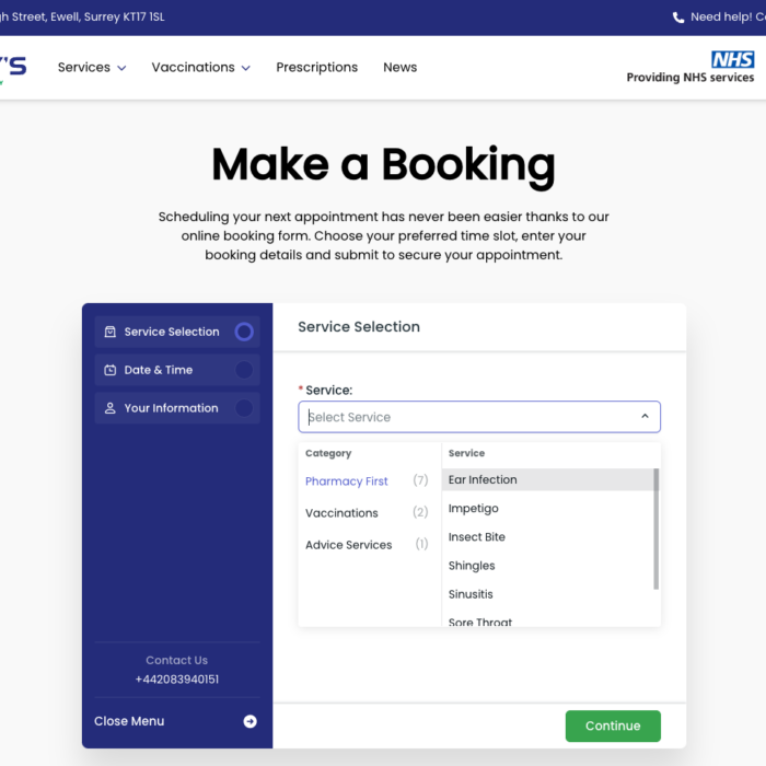 Amelia Booking System