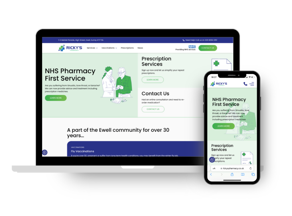 Ricky's Pharmacy - Website By PharmoDigital